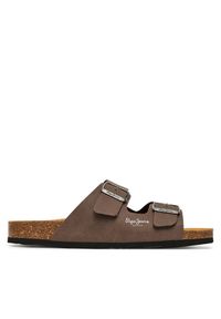 Klapki Pepe Jeans. Kolor: brązowy