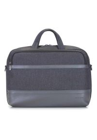 Wittchen - Męska torba na laptopa 15,6” z panelem z ekoskóry grafitowa. Kolor: szary. Materiał: poliester. Styl: klasyczny, casual, elegancki, biznesowy #1