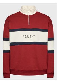 Kaotiko Bluza Berwin AK152-02-G002 Bordowy Regular Fit. Kolor: czerwony. Materiał: syntetyk #1