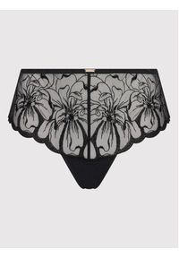 Chantelle Figi brazylijskie Fleurs C12M40 Czarny. Kolor: czarny. Materiał: syntetyk