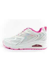 skechers - Buty sportowe damskie Skechers Uno-So Wavy. Kolor: różowy, biały, wielokolorowy. Materiał: skóra ekologiczna, tkanina. Szerokość cholewki: normalna. Wzór: aplikacja. Model: Skechers Sport. Sport: turystyka piesza