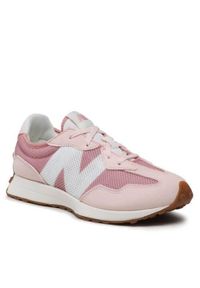 Buty do chodzenia dla dzieci New Balance 327. Zapięcie: sznurówki. Kolor: różowy. Materiał: skóra, materiał, syntetyk, tkanina. Szerokość cholewki: normalna. Sport: turystyka piesza