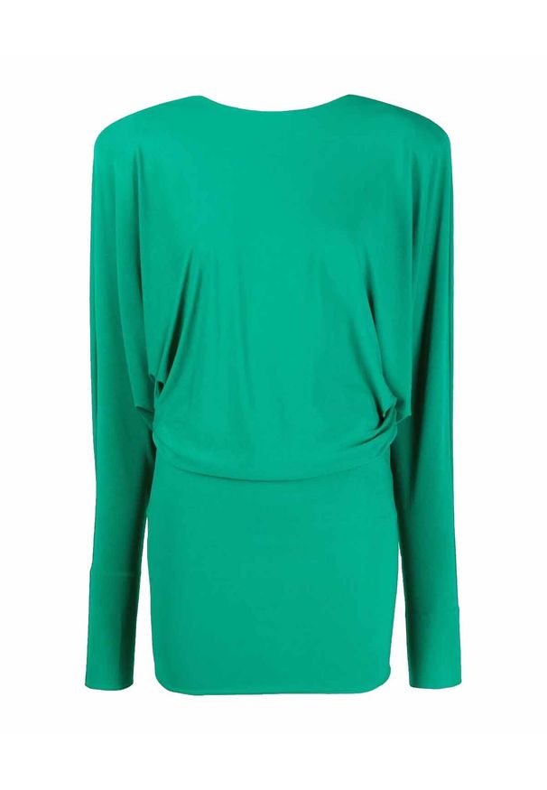 ALEXANDRE VAUTHIER - Zielona sukienka z odkrytymi plecami. Kolor: zielony. Materiał: materiał. Długość rękawa: długi rękaw. Długość: mini