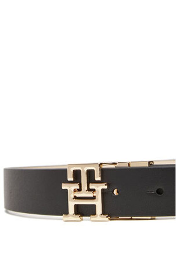 TOMMY HILFIGER - Tommy Hilfiger Pasek Damski Th Modern 3.0 Rev AW0AW17495 Czarny. Kolor: czarny. Materiał: skóra