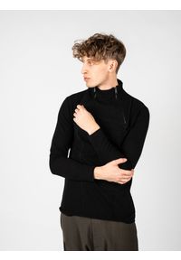 La Haine Inside Us Sweter "LM059" | A2308 3J LM059 | Mężczyzna | Czarny. Okazja: na co dzień. Typ kołnierza: kołnierzyk stójkowy. Kolor: czarny. Materiał: bawełna. Wzór: aplikacja. Styl: casual #13