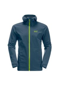 Kurtka przeciwdeszczowa męska Jack Wolfskin Highest Peak. Kolor: niebieski