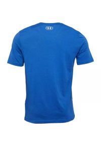 Under Armour - Męska Koszulka Z Napisem Team Issue. Kolor: niebieski. Wzór: napisy