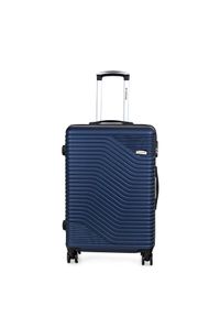 SAPPHIRE - Walizka na kółkach Sapphire ST-140 granatowa - średnia M DUO. Kolor: niebieski. Materiał: guma, kauczuk, materiał. Styl: elegancki, klasyczny #1