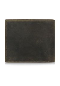 Ochnik - Mały skórzany portfel męski. Kolor: zielony. Materiał: skóra #3