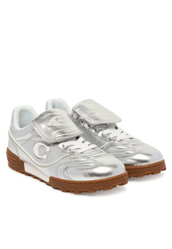 Coach Sneakersy Match CCI44 Srebrny. Kolor: srebrny. Materiał: skóra