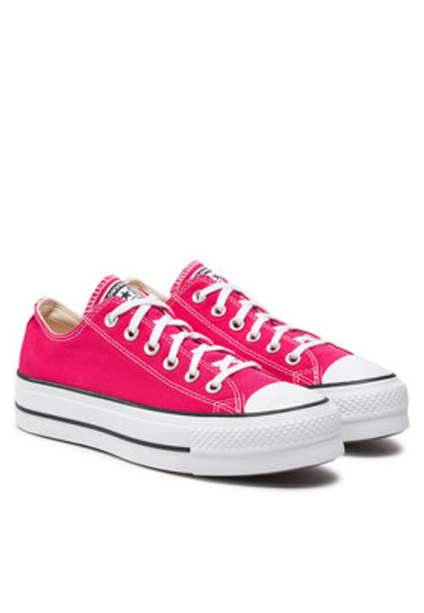 Converse Trampki Chuck Taylor All Star Lift Platform Ox A11539C Różowy. Kolor: różowy. Materiał: materiał. Obcas: na platformie