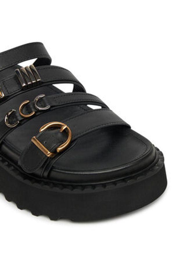 Pinko - PINKO Klapki Kate 02 SD0291 P001 Czarny. Kolor: czarny. Materiał: skóra