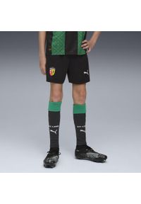 Puma - Młodzieżowe szorty RC Lens 25/26 PUMA Black White. Kolor: czarny, biały, wielokolorowy. Materiał: tkanina. Sport: piłka nożna