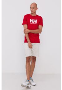 Helly Hansen t-shirt HH LOGO T-SHIRT 33979. Okazja: na co dzień. Kolor: czerwony. Materiał: dzianina. Wzór: aplikacja. Styl: casual #5