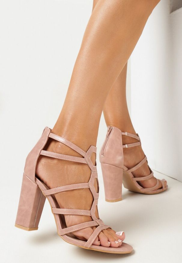 Born2be - Różowe Sandały na Słupku Dariam. Kolor: różowy. Obcas: na słupku