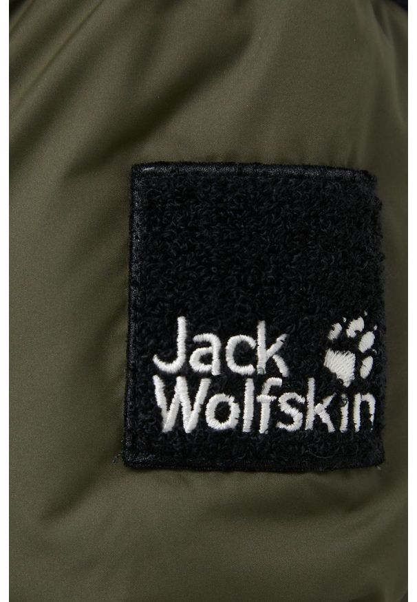 Jack Wolfskin - Kurtka puchowa. Okazja: na co dzień. Kolor: zielony. Materiał: puch. Styl: casual