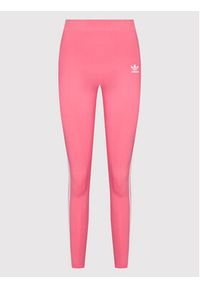 Adidas - adidas Legginsy adicolor Classics 3-Stripes H09422 Różowy Slim Fit. Kolor: różowy. Materiał: bawełna #4