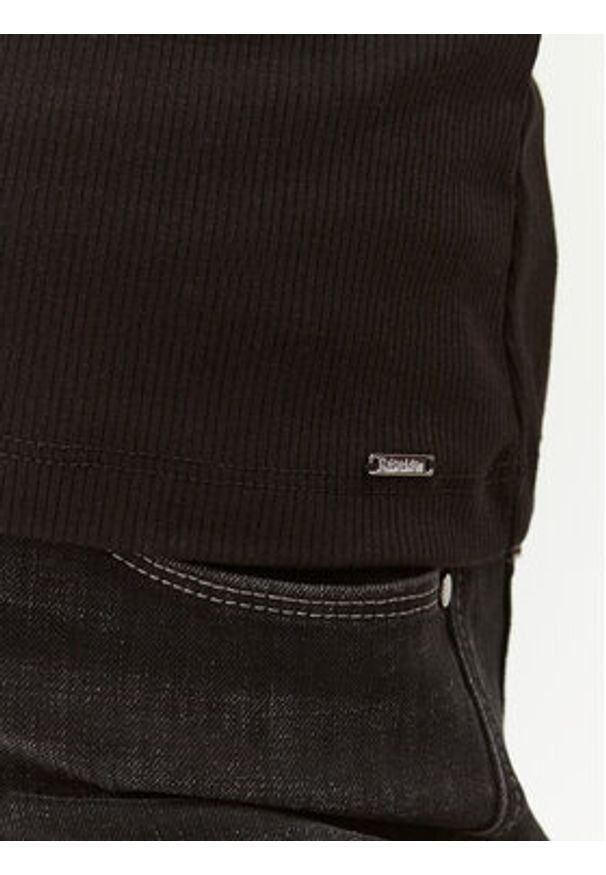 Morgan Bluzka 232-DLAMI Czarny Slim Fit. Kolor: czarny. Materiał: syntetyk