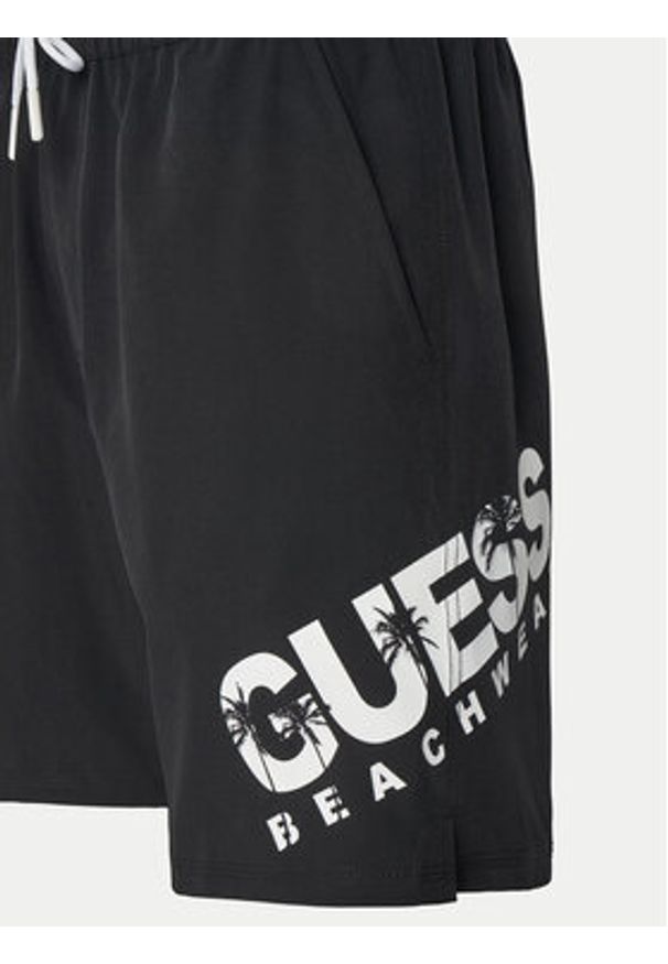 Guess Szorty kąpielowe F5GT27 WG2E2 Czarny Regular Fit. Kolor: czarny. Materiał: syntetyk