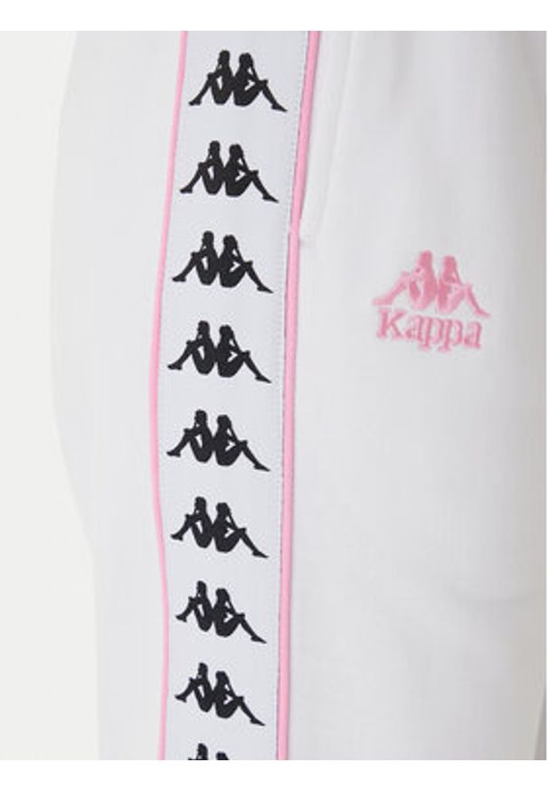 Kappa Spodnie dresowe Banda Adina 321Y8EW Biały Regular Fit. Kolor: biały. Materiał: bawełna