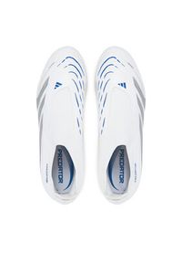 Adidas - adidas Buty do piłki nożnej Predator League Laceless Firm/Multi-Ground ID3860 Biały. Kolor: biały. Materiał: skóra #4