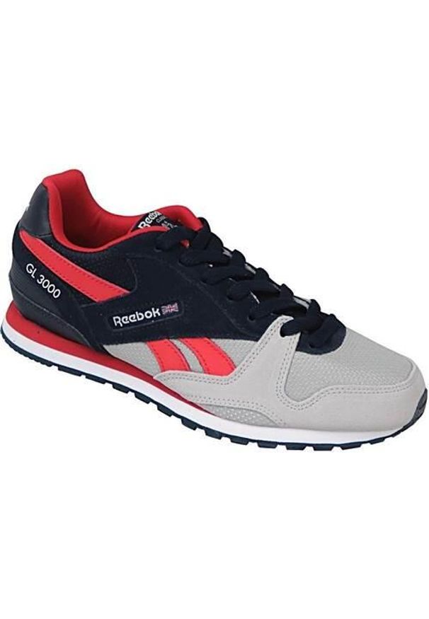 Buty do chodzenia dla dzieci Reebok GL 3000 SP. Zapięcie: sznurówki. Kolor: czerwony, wielokolorowy, szary. Materiał: tkanina, materiał, skóra, syntetyk. Szerokość cholewki: normalna. Sport: turystyka piesza