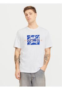 Jack & Jones - Jack&Jones T-Shirt Colton 12268439 Biały Standard Fit. Kolor: biały. Materiał: bawełna