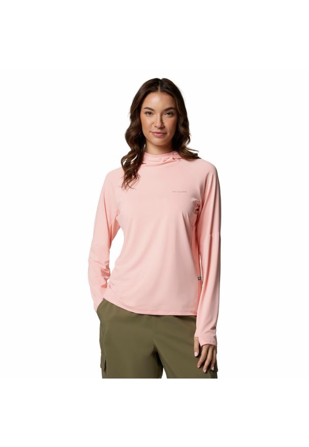 columbia - Bluza z kapturem damska Columbia Skien Valley Hoodie. Typ kołnierza: kaptur. Kolor: różowy