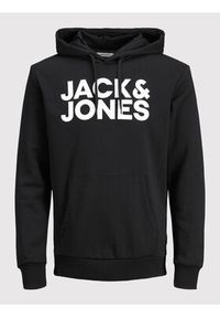 Jack & Jones - Jack&Jones Bluza Corp Logo 12152840 Czarny Regular Fit. Kolor: czarny. Materiał: bawełna