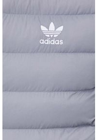adidas Originals kurtka męska kolor szary przejściowa. Typ kołnierza: kaptur. Kolor: szary. Materiał: materiał. Długość rękawa: raglanowy rękaw #5