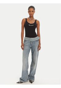 Miss Sixty Top 6L2RJ3580000 Czarny Slim Fit. Kolor: czarny. Materiał: bawełna