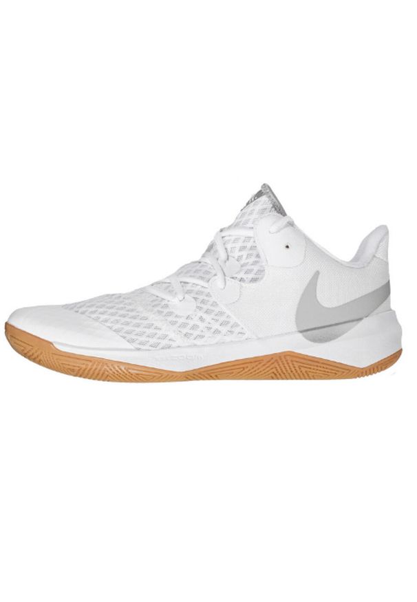 Buty siatkarskie męskie Nike Zoom Hyperspeed Court. Kolor: biały. Materiał: guma, syntetyk, tkanina, materiał. Model: Nike Court, Nike Zoom