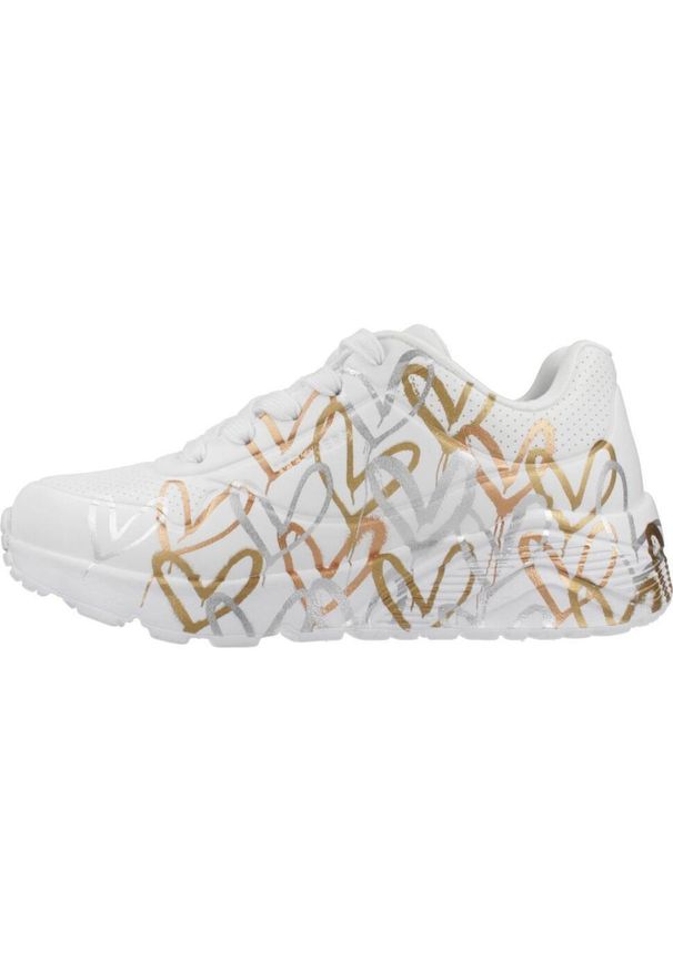 skechers - Tenisówki Skechers Model Uno Lite - Metallic Kolor Biały. Kolor: biały. Materiał: syntetyk, tkanina. Model: Skechers Sport. Sport: turystyka piesza