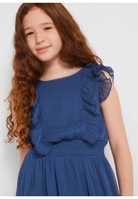 Sukienka dziewczęca na uroczyste okazje bonprix kobaltowy. Kolor: niebieski #4