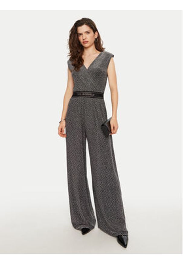 Karl Lagerfeld - KARL LAGERFELD Kombinezon A1W13029 Szary Regular Fit. Kolor: szary. Materiał: syntetyk