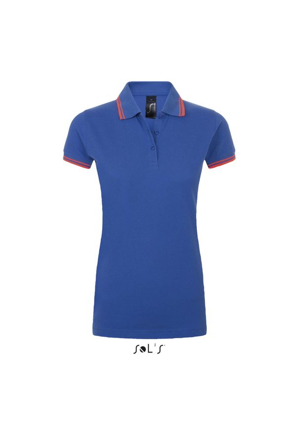 SOL'S - Damska koszulka polo Sol's Pasadena. Typ kołnierza: polo. Kolor: niebieski. Materiał: bawełna