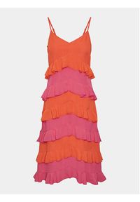 YAS Sukienka letnia Clara 26032842 Pomarańczowy Regular Fit. Kolor: pomarańczowy. Materiał: syntetyk. Sezon: lato #2