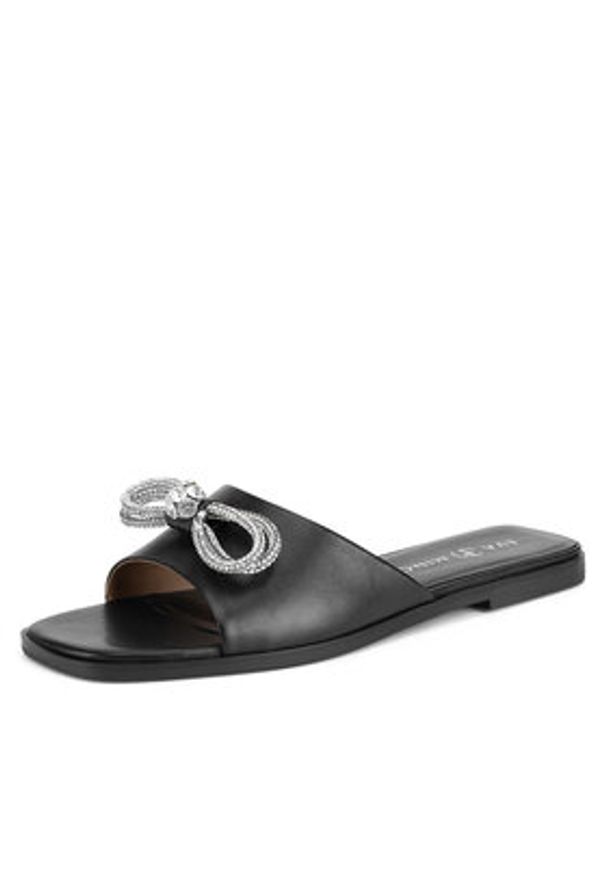 Eva Minge Klapki AVA-V903L-2-1 Czarny. Kolor: czarny. Materiał: skóra