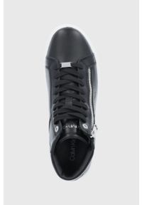 Calvin Klein - Buty skórzane. Nosek buta: okrągły. Kolor: czarny. Materiał: guma. Szerokość cholewki: normalna. Obcas: na obcasie. Wysokość obcasa: niski #3