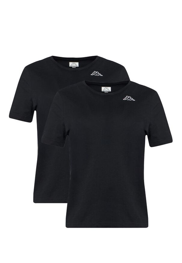 Kappa Komplet 2 t-shirtów Logo Alyce 322564W Czarny Regular Fit. Kolor: czarny. Materiał: bawełna