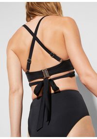 bonprix - Bikini bustier (2 części). Kolor: czarny