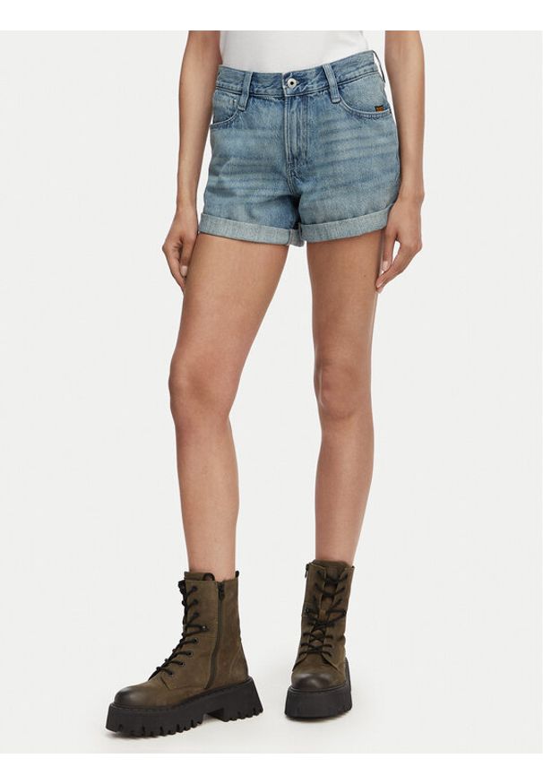 G-Star RAW - G-Star Raw Szorty jeansowe Judee D23211-D788 Niebieski Regular Fit. Kolor: niebieski. Materiał: bawełna