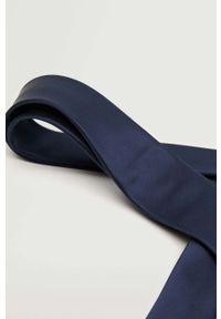 Mango Man krawat Basic5. Kolor: niebieski. Materiał: włókno #4