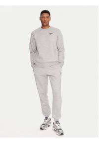 Reebok Spodnie dresowe RK25146CCM Szary Regular Fit. Kolor: szary. Materiał: bawełna