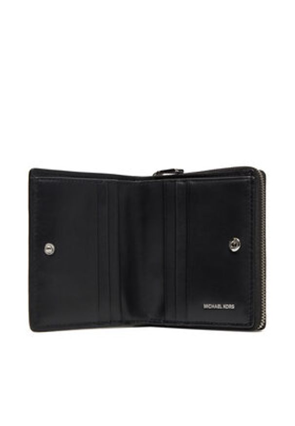 MICHAEL Michael Kors Mały Portfel Damski 32S5S8ED1L Czarny. Kolor: czarny. Materiał: skóra