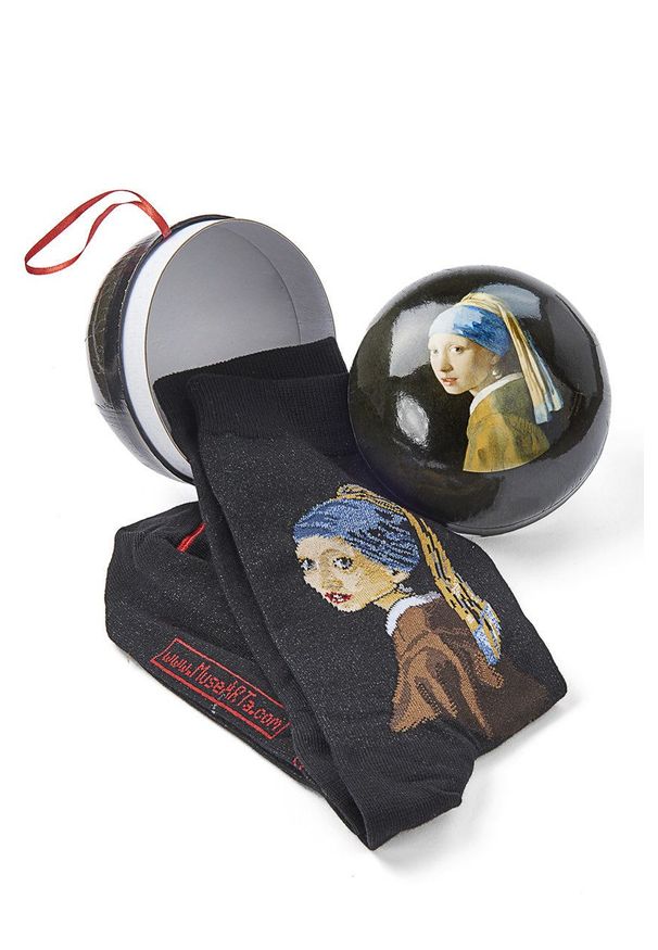 MuseArta - MuseARTa - Skarpetki Jan Vermeer - Girl with a Pearl. Kolor: czarny