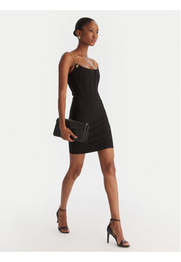 Marciano Guess Sukienka 5BGK09 5036Z Czarny Slim Fit. Kolor: czarny. Materiał: wiskoza