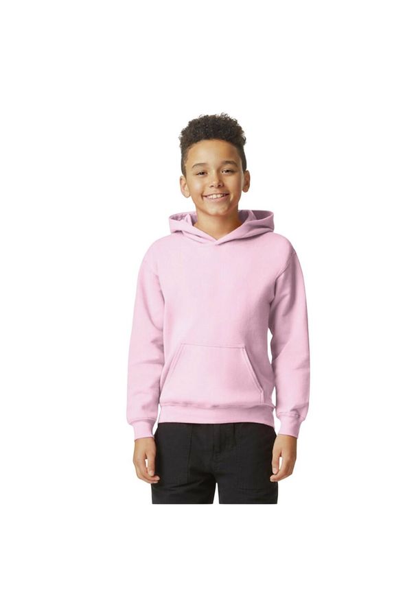 GILDAN - Bluza Dziecięca/dziecięca Softstyle Plain Fleece Midweight Hoodie. Kolor: różowy