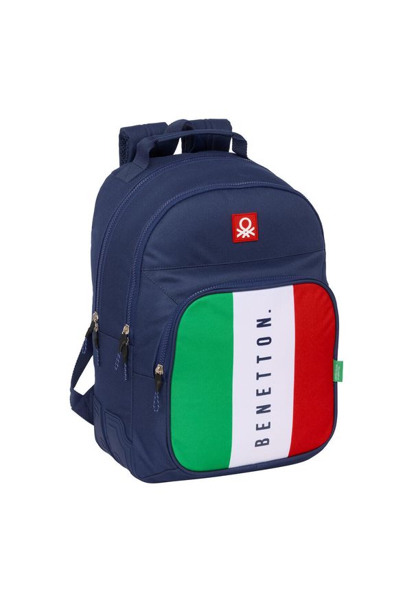 Plecak szkolny Benetton Flag Granatowy. Kolor: niebieski