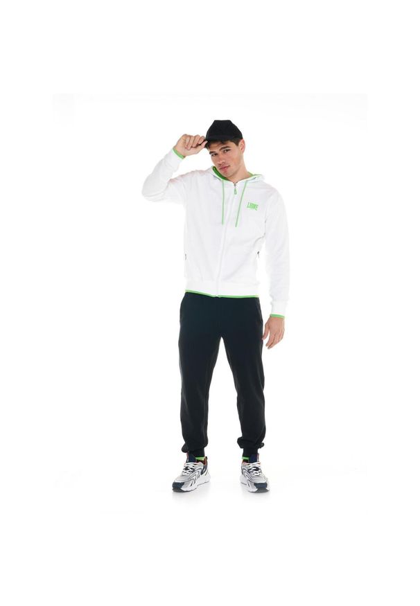 LEONE 1947 APPAREL - Sportowy dres męski Fluo z kapturem. Kolor: czarny, biały, wielokolorowy. Materiał: dresówka. Sport: fitness